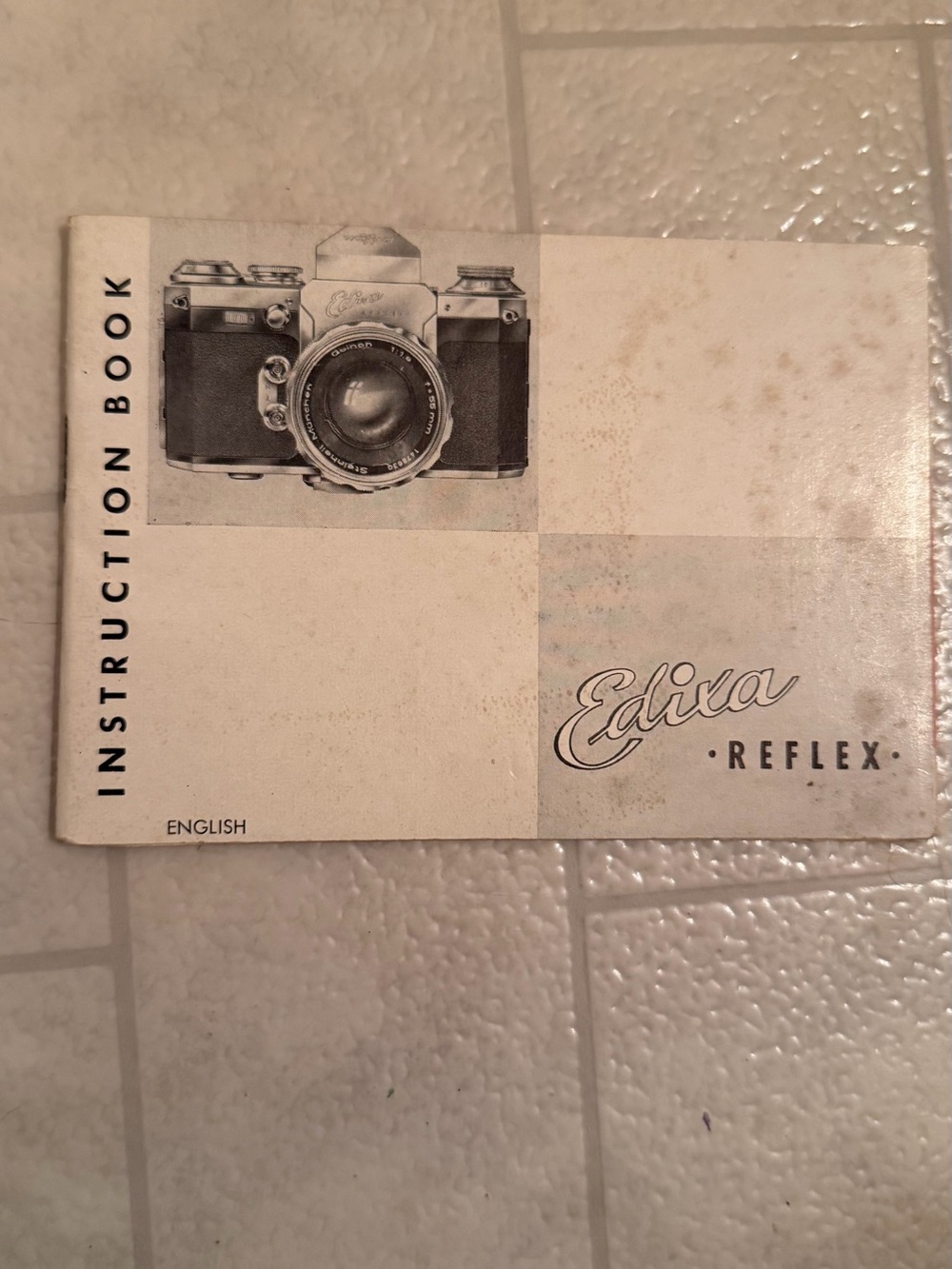 Edixa Reflex Camera Instruction Booklet - White